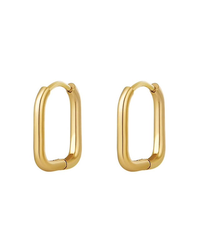 Oorbellen klassiek - large Zilver Stainless Steel