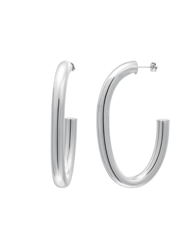 Massieve oorringen Goud kleur Stainless Steel