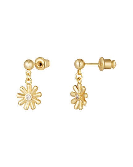 Oorbellen daisy - Sparkle collectie Goud kleur Koper