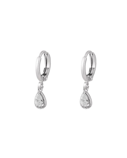 Oorbellen druppel - Sparkle collectie Goud kleur Koper