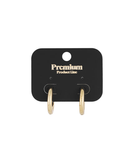 Basic creolen oorbellen - large Goud kleur Stainless Steel