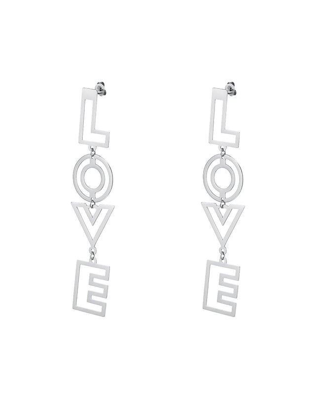 Liefde oorbellen Goud kleur Stainless Steel