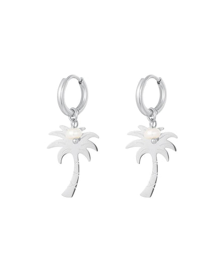 Palmboom oorbellen - Strandcollectie Goud kleur Stainless Steel
