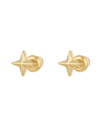 Oorstuds ster - Sparkle collectie Goud kleur Koper