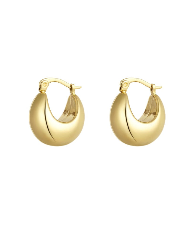 grove halve maan mini oorbellen