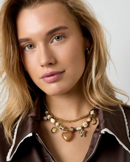 Beaded Necklaces Heart sun Leopard Print Star moon Casual Daily Simple Series Women's jewelry