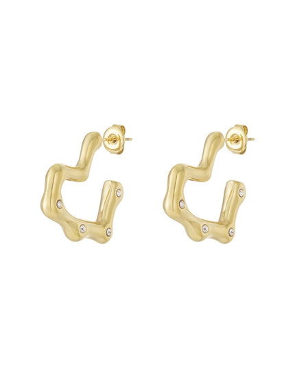 Oorbellen met hart van roestvrij staal Dagelijks Dagelijks Damessieraden