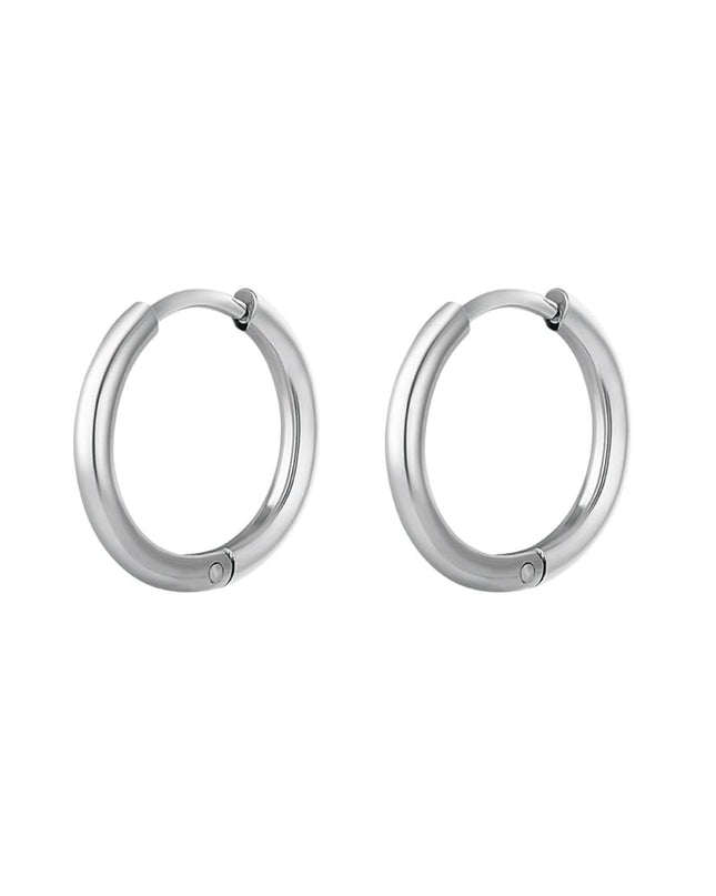 Creolen simpel M Goud kleur Stainless Steel