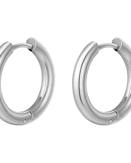 Creolen simpel XL Goud kleur Stainless Steel