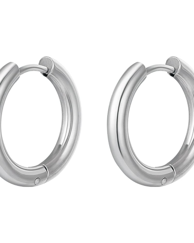 Creolen simpel XL Goud kleur Stainless Steel