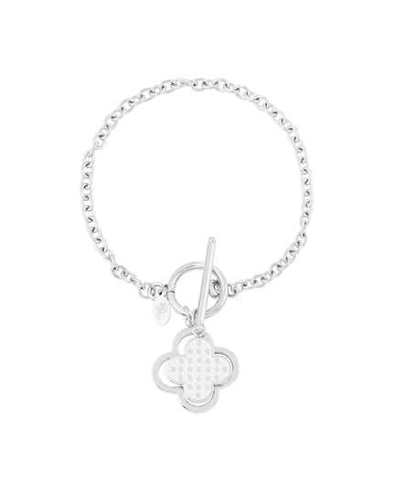 Armband statement klaver Goud kleur Stainless Steel