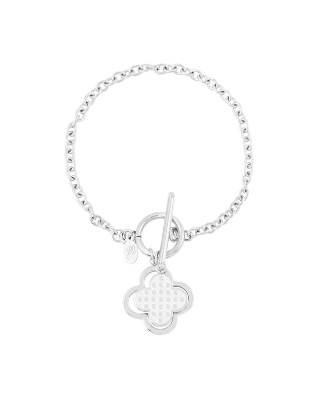 Armband statement klaver Goud kleur Stainless Steel