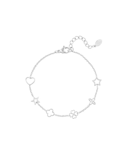 Armband met figuurtjes Goud kleur Stainless Steel