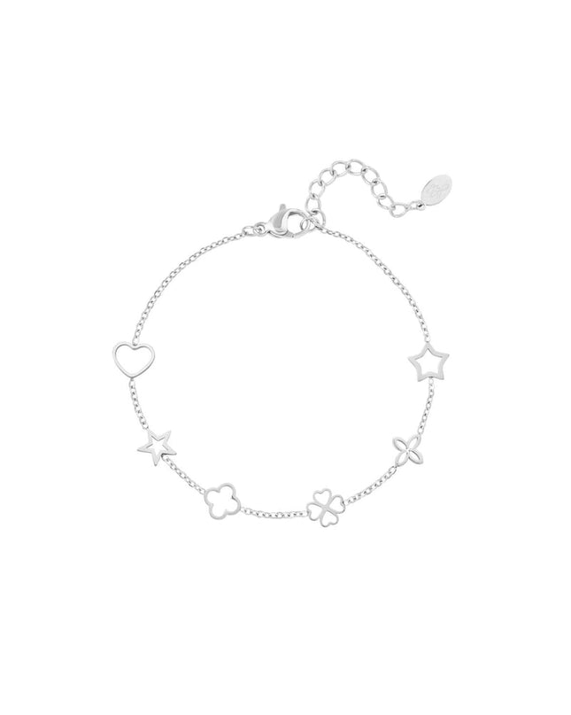 Armband met figuurtjes Goud kleur Stainless Steel