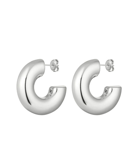 Oorstekers halve ronde basic groot Goud kleur Stainless Steel