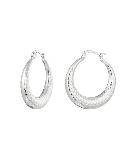 Oorbellen bubbel print klein Goud kleur Stainless Steel