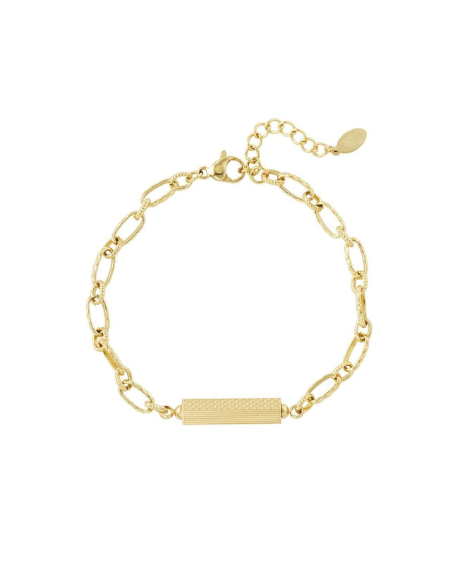 Schakelarmband met bedel Goud kleur Stainless Steel