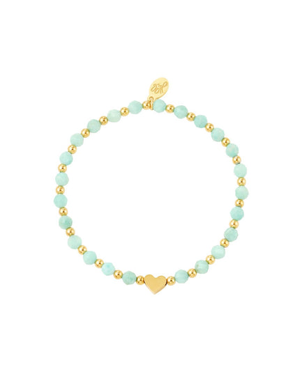 Kralenarmband met parels Pink & Gold Stainless Steel