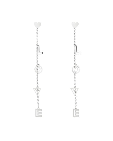 Oorknopjes love Zilver Stainless Steel
