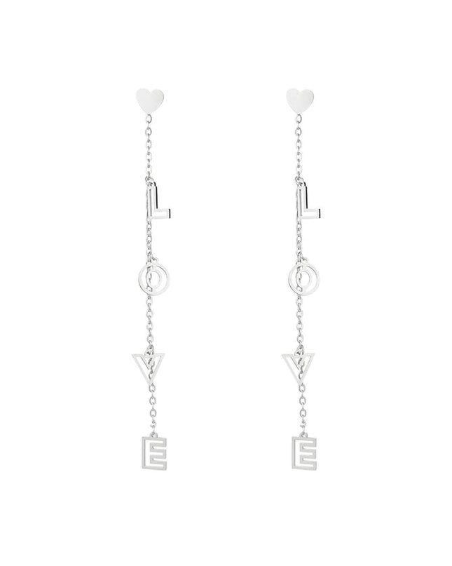 Oorknopjes love Zilver Stainless Steel