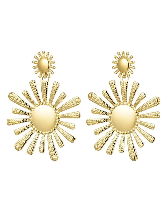 oorbellen stainless steel bloemen 