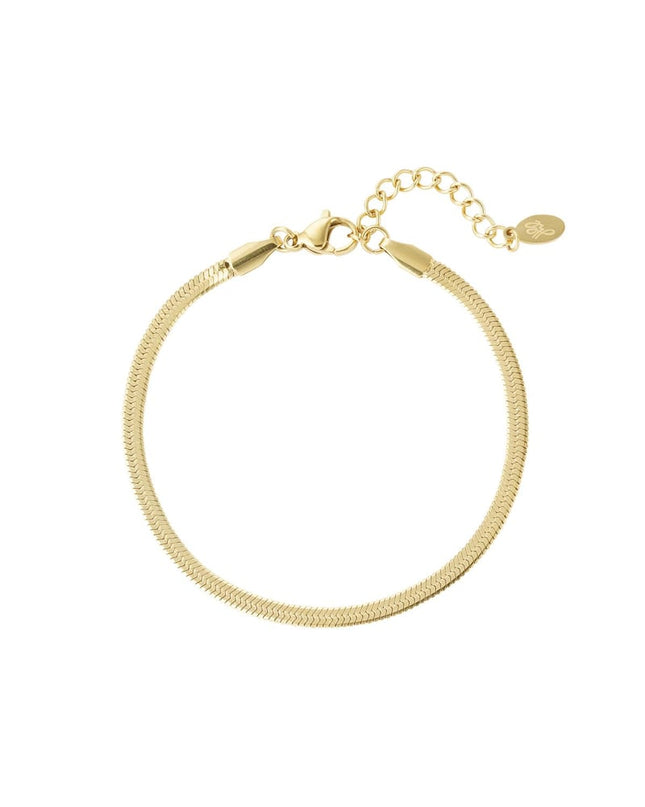 Armband basic Goud kleur Stainless Steel