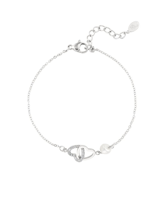 Armband forever hearts - Goud kleur Stainless Steel