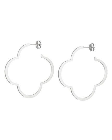 Oorstekers klaver Zilver Stainless Steel