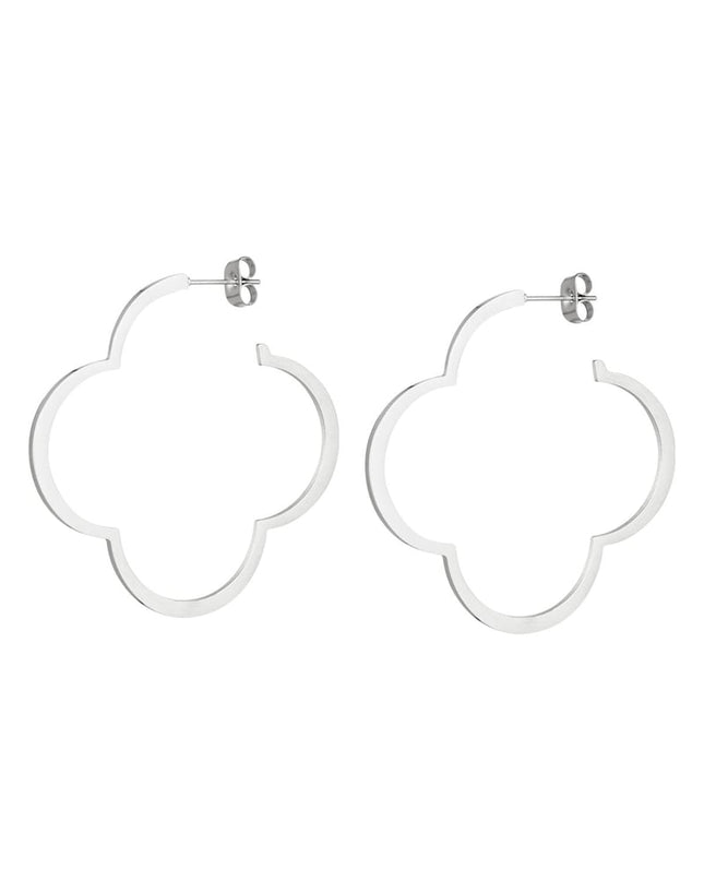 Oorstekers klaver Zilver Stainless Steel