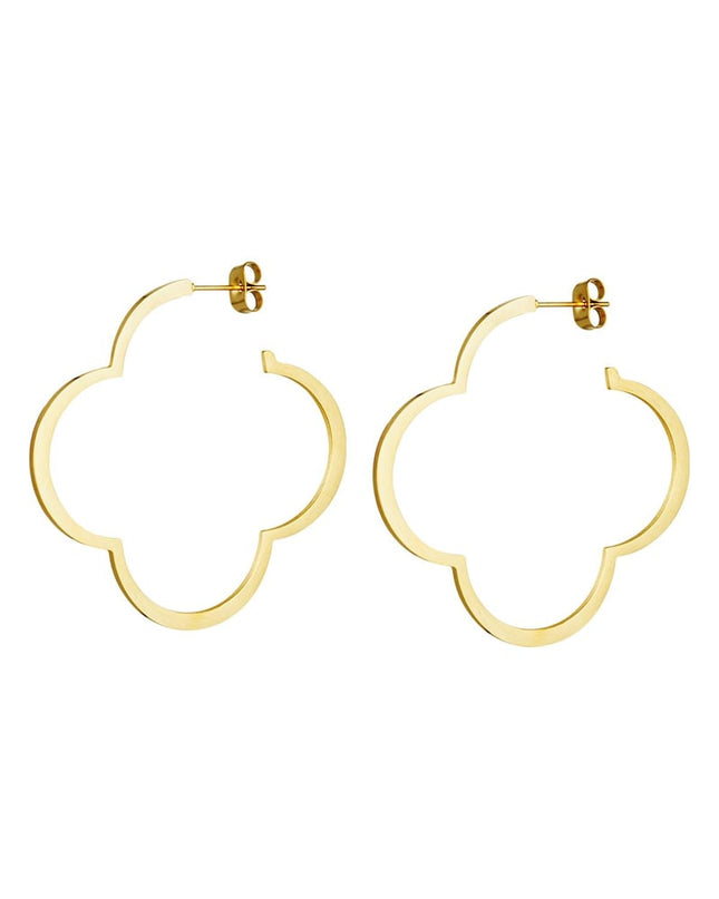 Oorstekers klaver Zilver Stainless Steel