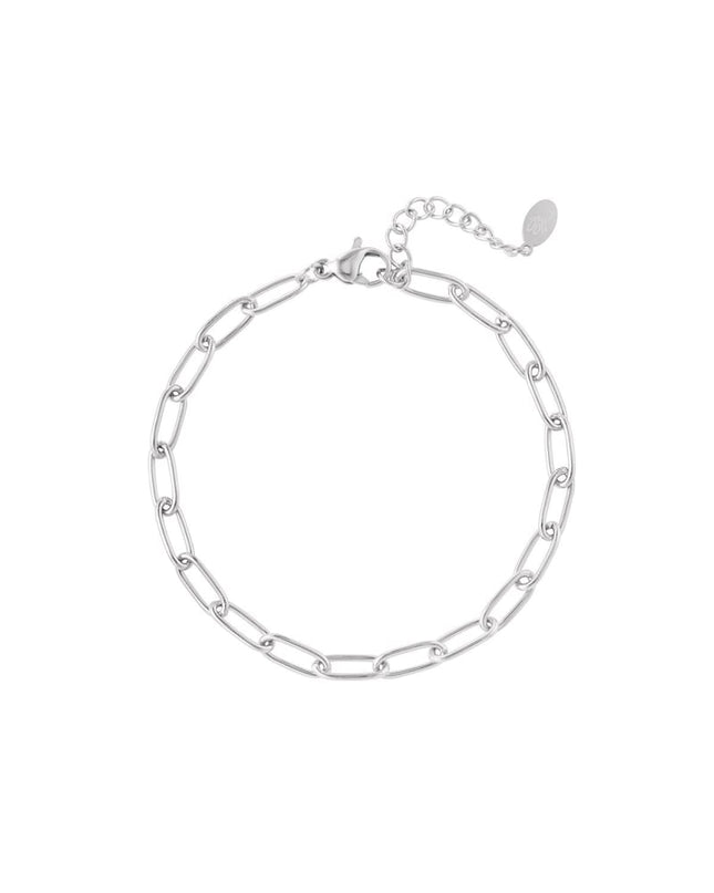 Schakelarmband basic Goud kleur Stainless Steel