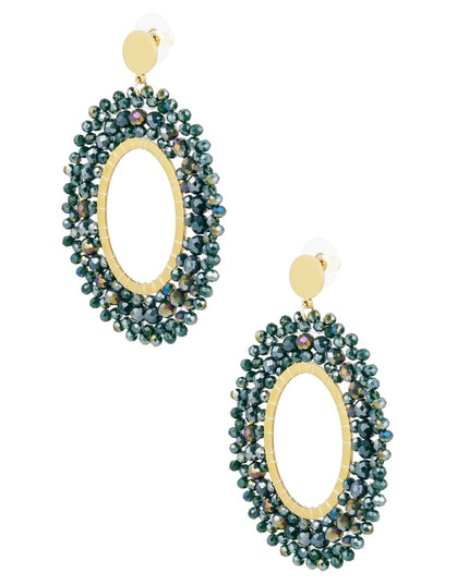 Oorbellen kralen party - wit Stainless Steel