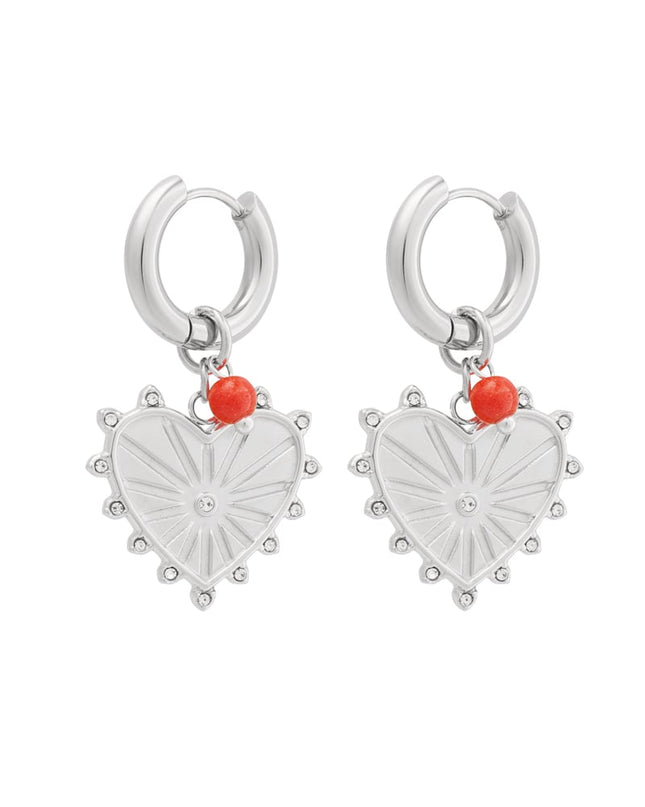 oorbellen hart met spikes