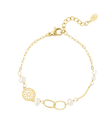 armband linked met parels