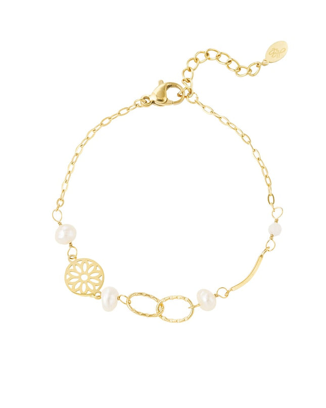 armband linked met parels