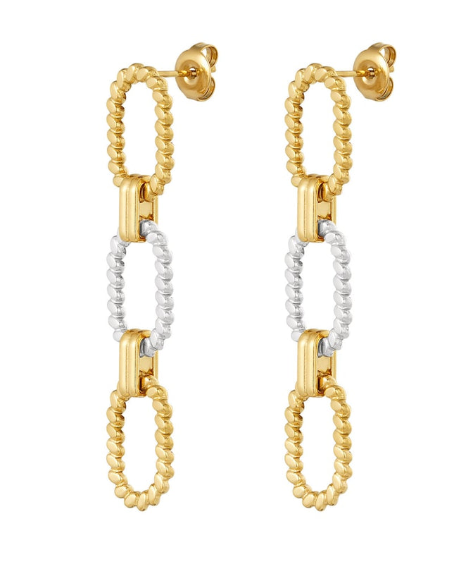 schakel oorbellen ribbel