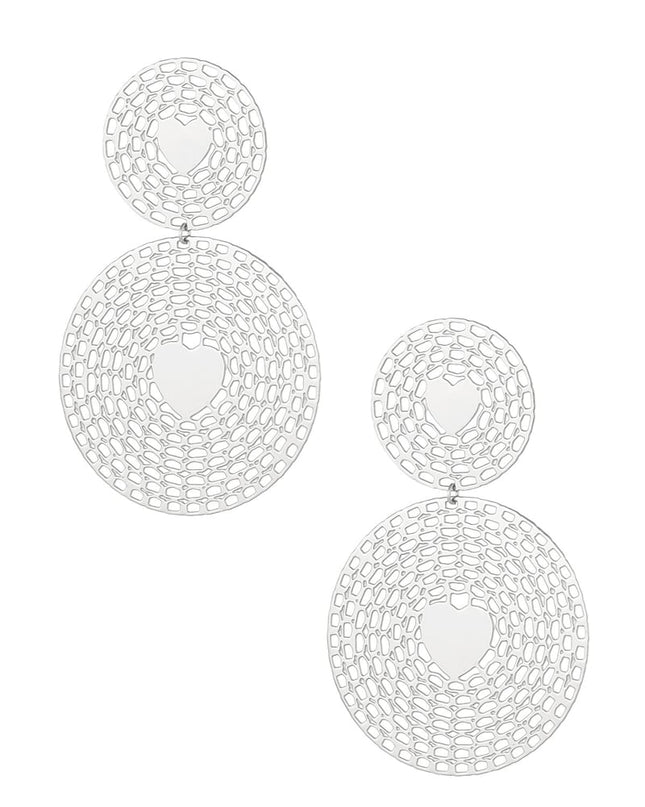 oorbellen statement rond met hart