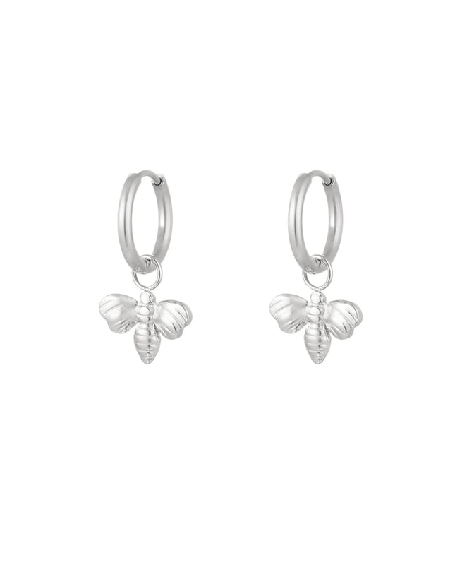 oorbellen met bedel "bij"