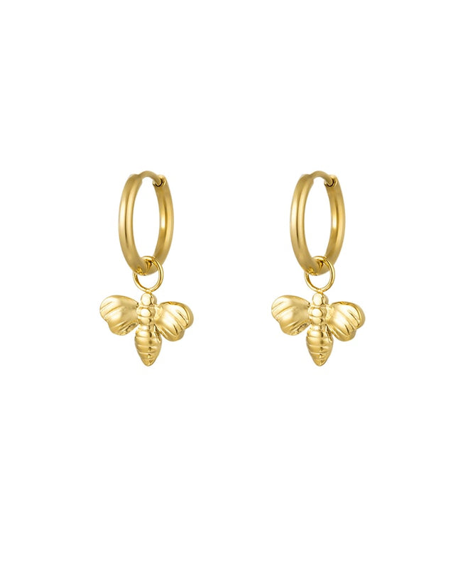 oorbellen met bedel "bij"