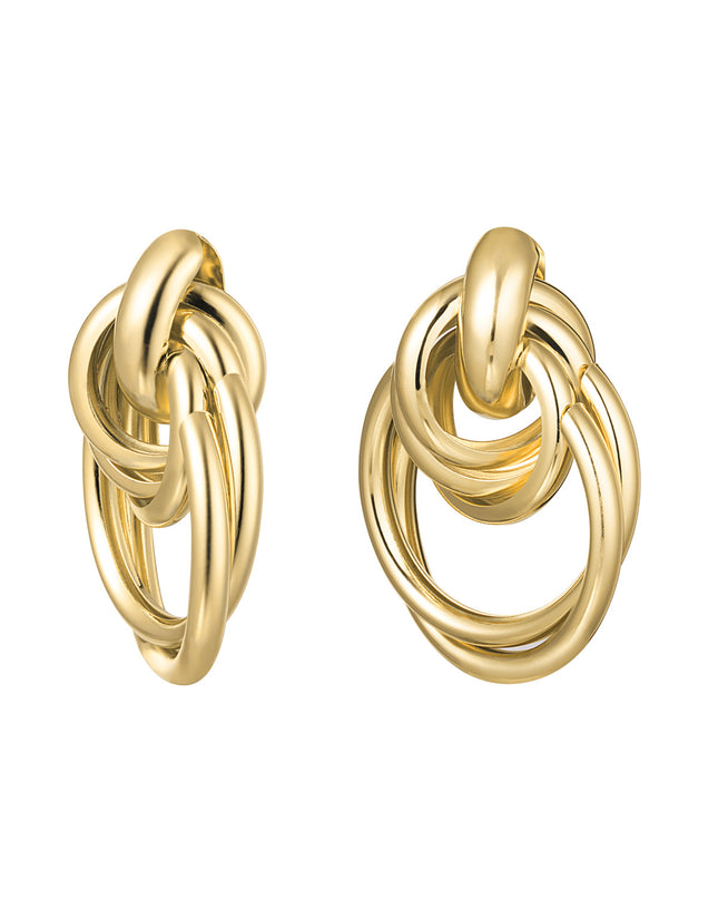 Oorbellen verschillende hoops - Goud kleur Metaal