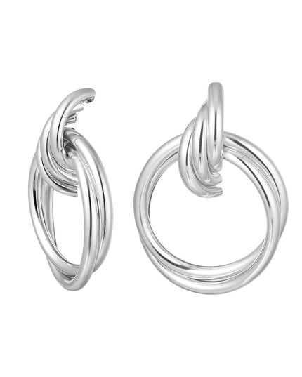 Oorbellen dubbele hoops - Goud kleur Metaal