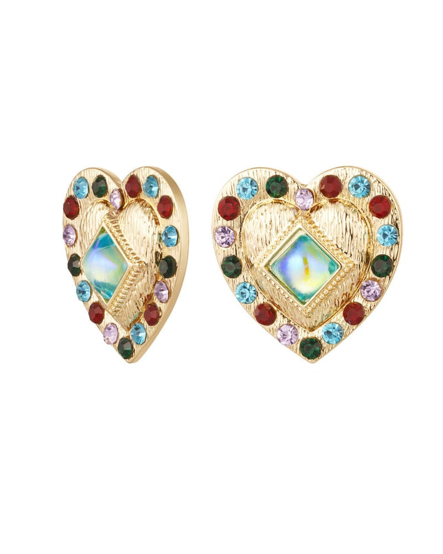 oorbellen kleurrijk hart