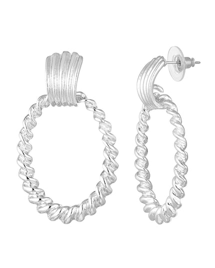 Oorbellen gekruld - zilver Alloy