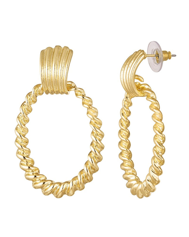 Oorbellen gekruld - zilver Alloy