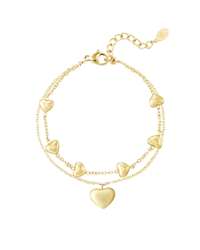 dubbele armband hart