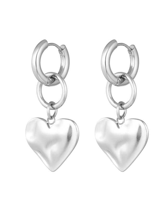 oorbellen met hart bedel