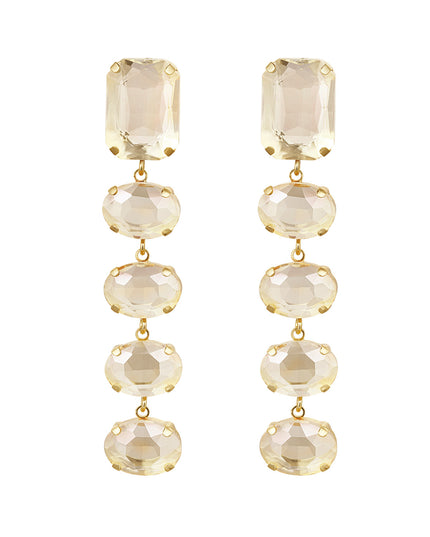 Oorbellen glaskralen party - Goud kleur Koper