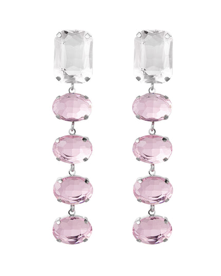 Oorbellen glaskralen party - Goud kleur Koper