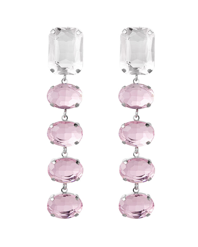 Oorbellen glaskralen party - Goud kleur Koper