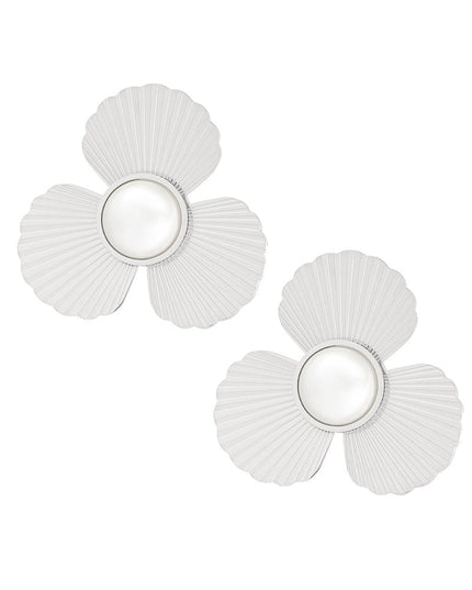 oorbellen bloem met parel